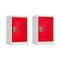 Adiroffice 15 in W, 15 in D, 24 in H, Steel ADI629-02-RED-2PK - alternate 1